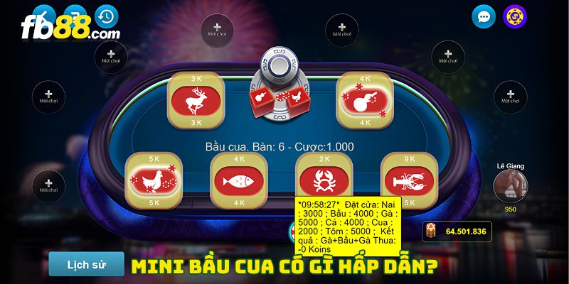 Mini Bầu Cua có gì hấp dẫn?