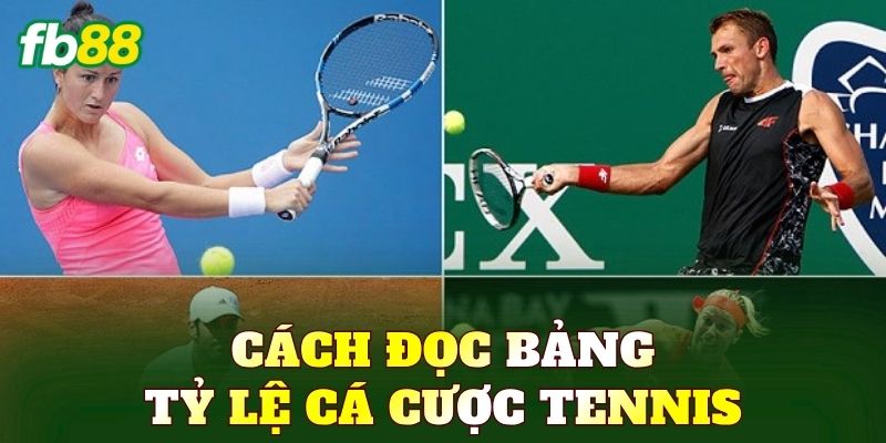 Cách đọc bảng tỷ lệ cá cược tennis
